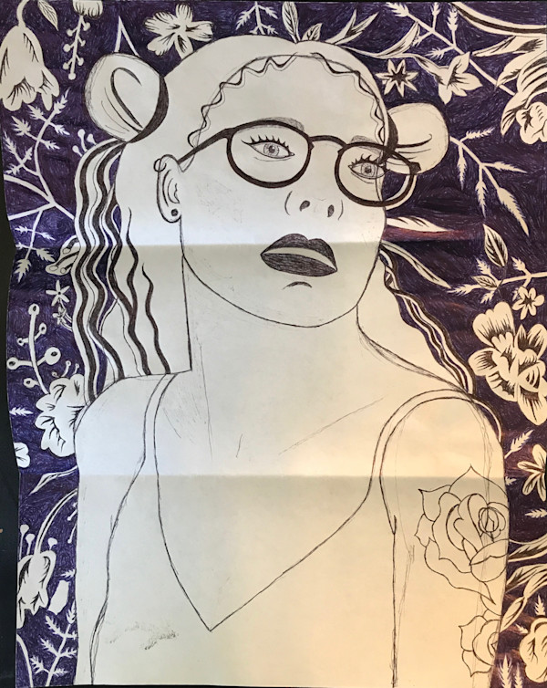 Not Titled (Woman with rose tattoo) by James Gnacinski