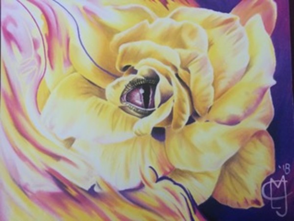 Yellow Rose Eye by Curtis Mahaffey Jr.
