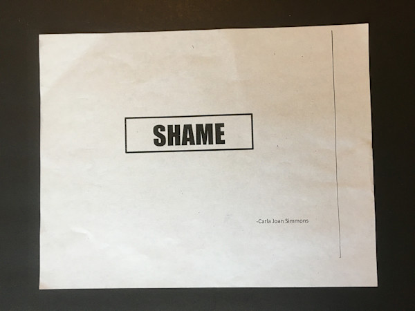 SHAME by Carla Joan Simmons