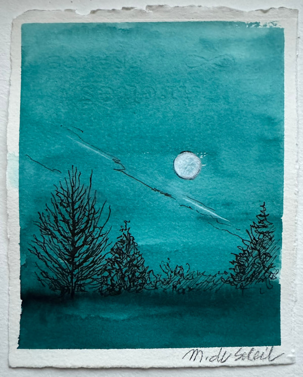 Winter Moonset II by Margarete de Soleil