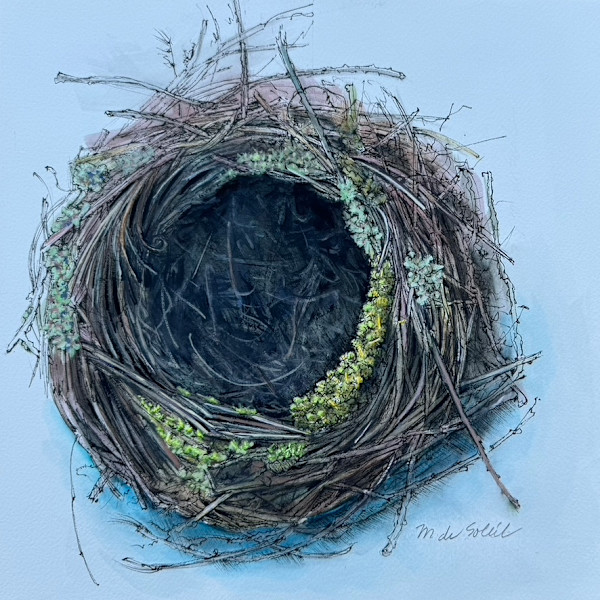 Nest with Lichen by Margarete de Soleil