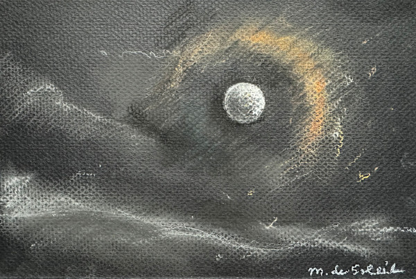Full Moon with Clouds I by M. de Soleil, Image 1.