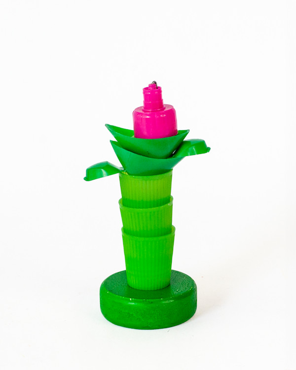 Impossible Plant VII (pink and green) by Eve De Jong