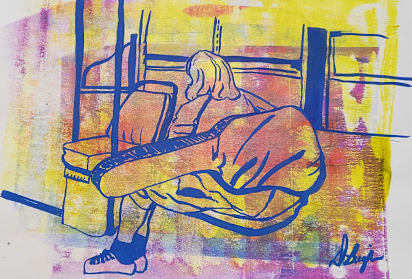 Sounds of San Francisco - MUNI Guitar by Dawn Leigh