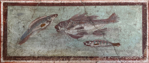 Pompeii Fish Fresco 1 by Ellen Gaube
