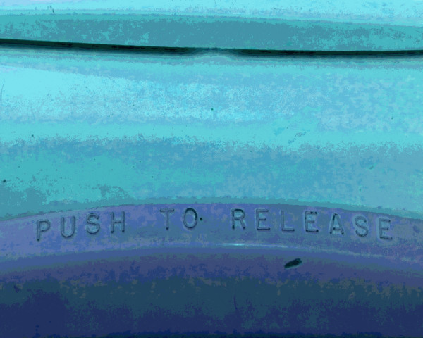 Push to Release (aqua/blue), digital photography, 8x10in, 2016 by Ellen Gaube