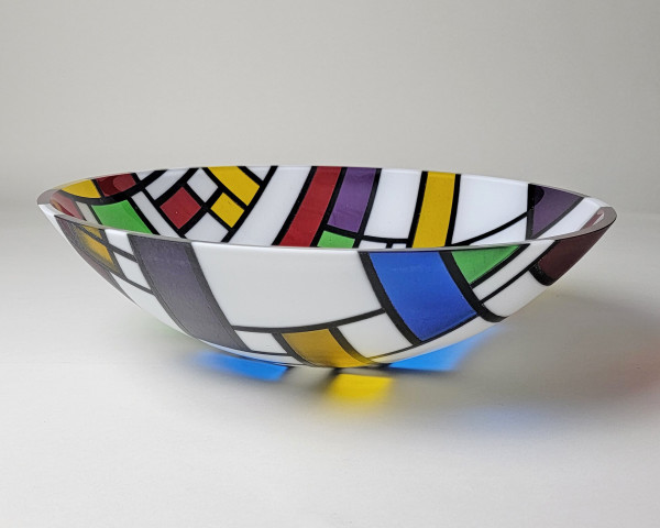 A  Bowl for Theo van Doesburg #1 by Scheller's Macoupin Prairie Glassworks