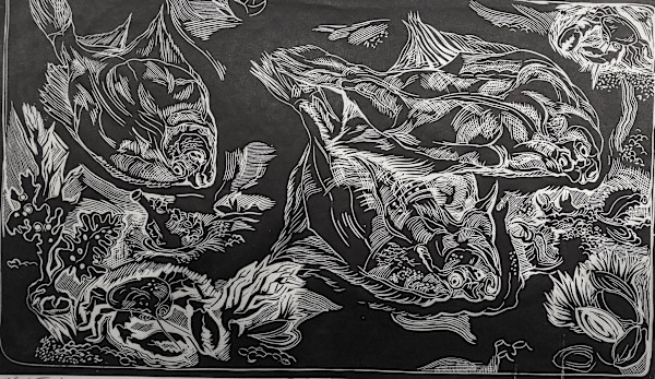 Flounders , A/P - Proof #3 by Don Gorvett