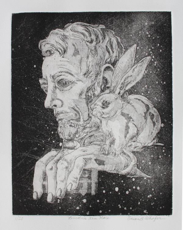 Lincoln's Arm Hare 2/20 by Susan F. Schafer Studio