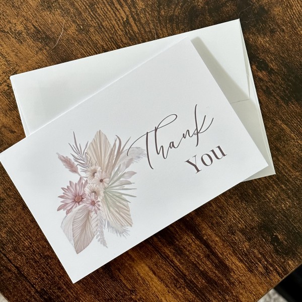 Boho Thank You Card #4 by Susi Schuele