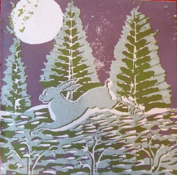 Winter Hare - Limited edition original artwork cards by Pudding Lane #4 by Pudding Lane