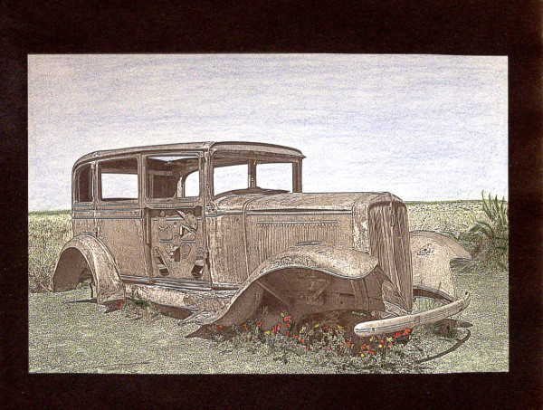 VD177-1 Rusted Car 7x4.75 3/15 by Ana Laura Gonzalez