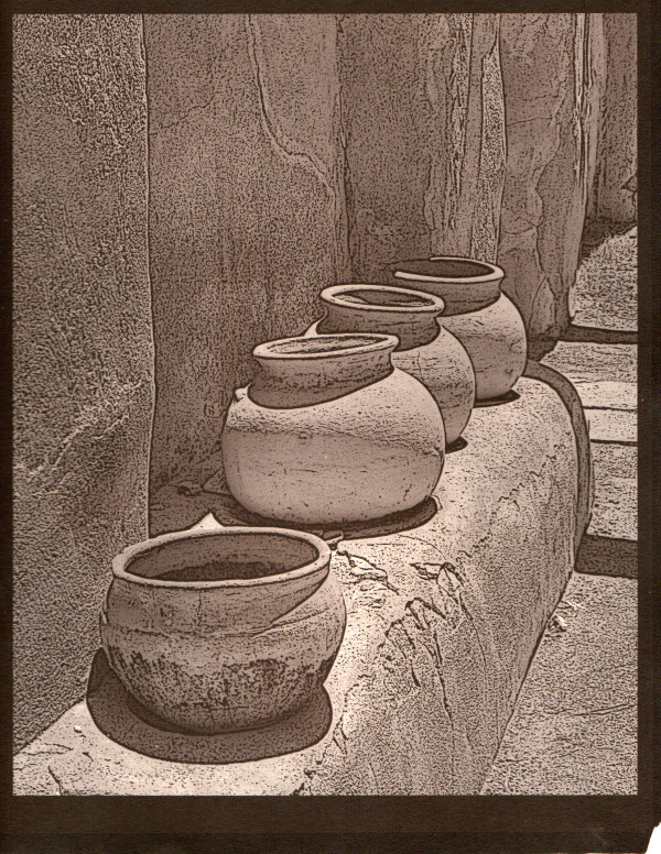 Four Clay Pots 4/15 by Ana Laura Gonzalez