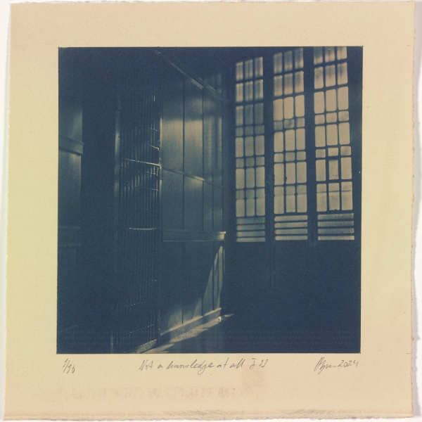 Not a knowledge at all I.11 – generated cyanotype photograph 1/6 by Hlynur Helgason