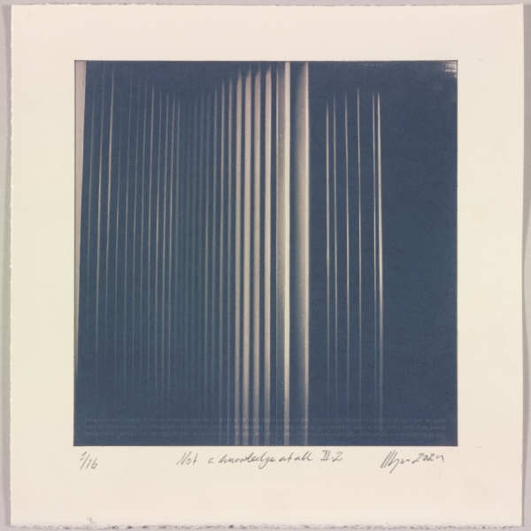 Not a knowledge at all II.2 – generated cyanotype photograph 1/6 by Hlynur Helgason