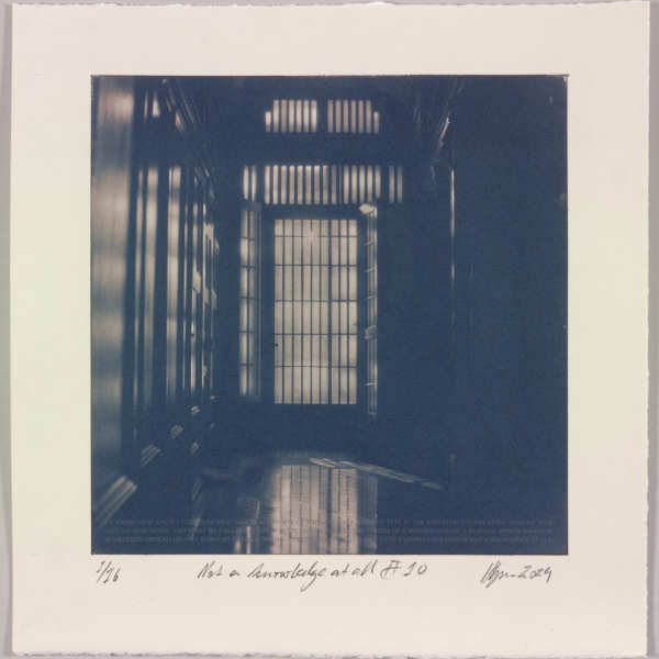 Not a knowledge at all II.10 – generated cyanotype photograph 1/6 by Hlynur Helgason