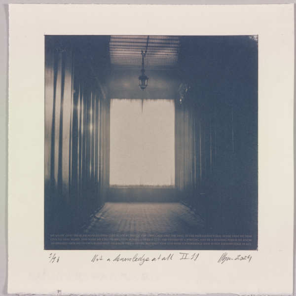 Not a knowledge at all II.11 – generated cyanotype photograph 1/6 by Hlynur Helgason