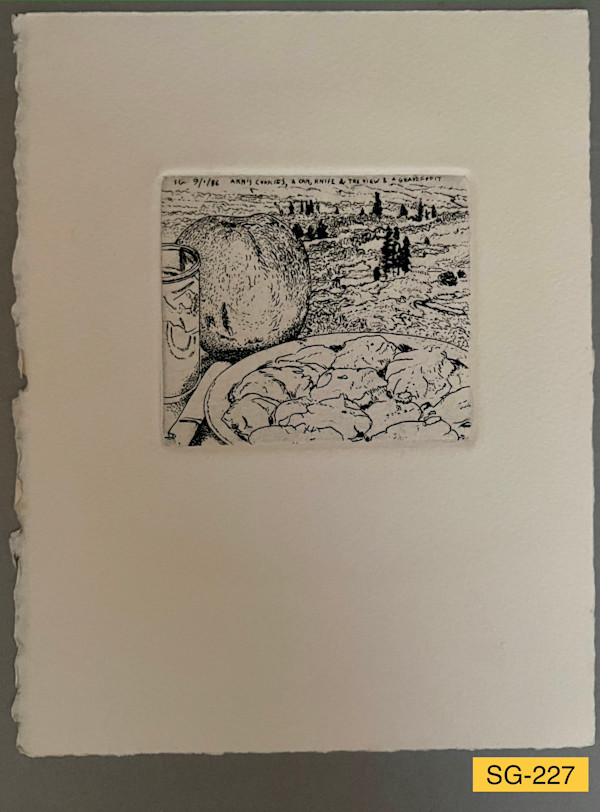 Ann's Cookies, a Can, Knife, the View & a Grapefruit #1 by Spence Guerin
