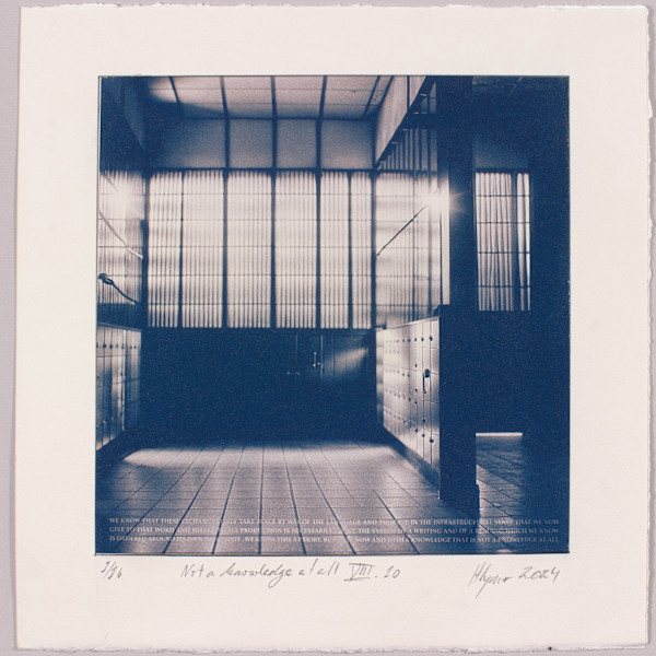 Not a knowledge at all VIII.10 – generated cyanotype photograph 1/6 by Hlynur Helgason