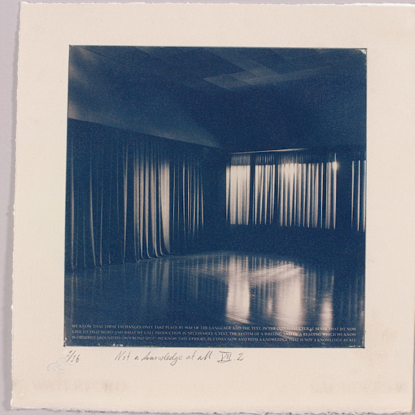 Not a knowledge at all VII.2 – generated cyanotype photograph 1/6 by Hlynur Helgason
