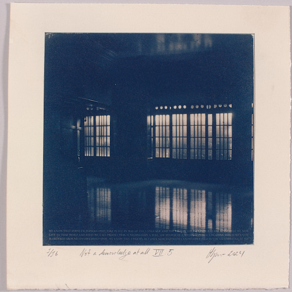 Not a knowledge at all VII.5 – generated cyanotype photograph 1/6 by Hlynur Helgason