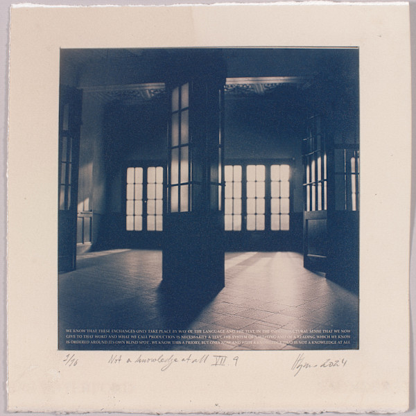 Not a knowledge at all VII.9 – generated cyanotype photograph 1/6 by Hlynur Helgason