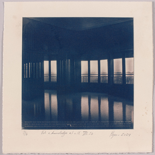 Not a knowledge at all VII.10 – generated cyanotype photograph 1/6 by Hlynur Helgason