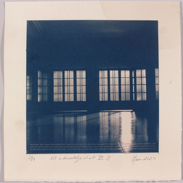 Not a knowledge at all VII.11 – generated cyanotype photograph 1/6 by Hlynur Helgason