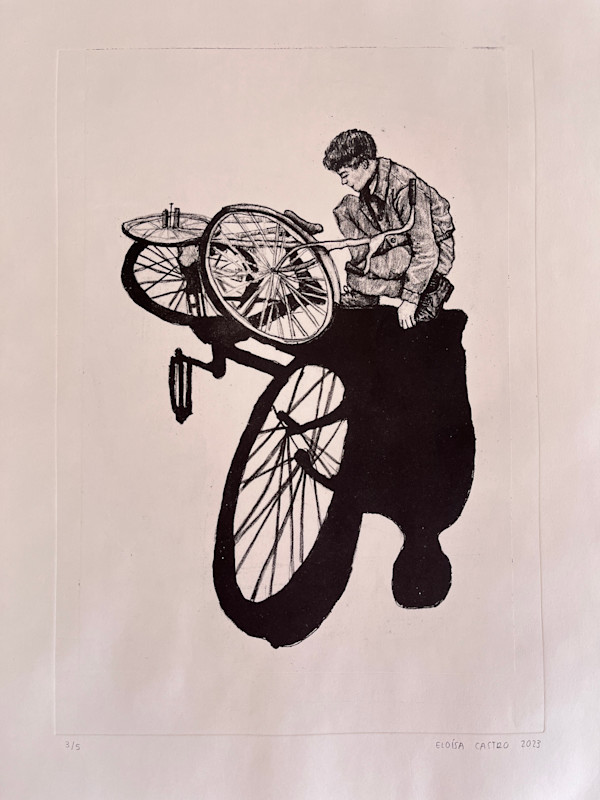 Niño con Bicicleta 5/5 by Eloisa Castro