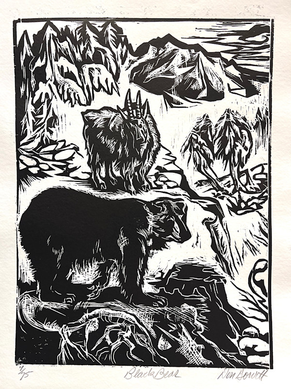 Alpine Fantasy  or Black Bear - matted - Proof 2 by Don Gorvett
