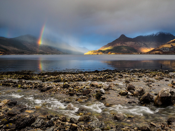 Scotland Highlands Rainbow 2/3 by Gwen Adams Norton