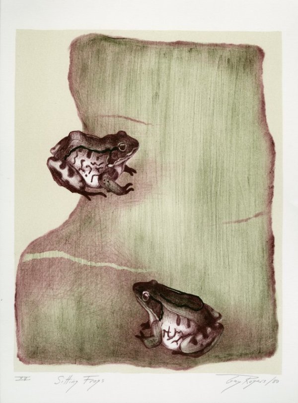 Sitting Frogs by Gay Rogers