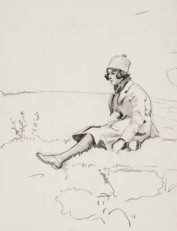 A Sketch Done in Cornwall by Sir Alfred J. Munnings