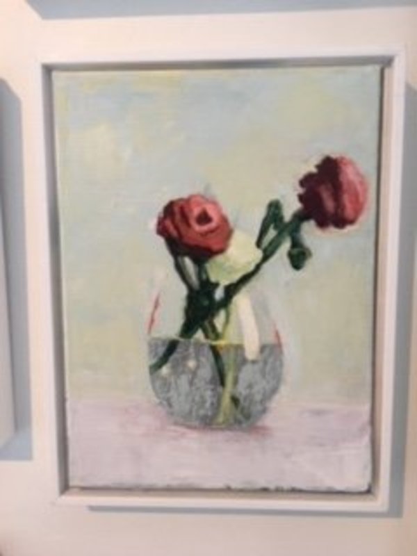 Two roses by Anne Harney