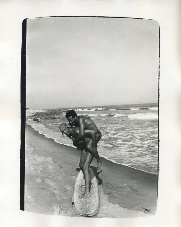 Jon Gould and Victor Hugo on a Surfboard by Andy Warhol