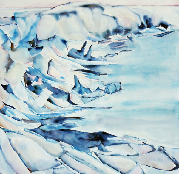 Broken Ice on the Shore, Blue by Lisa Goren