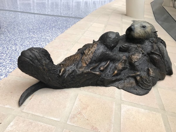 Rocky Shoreline Vignettes Sea Otter & Cub by Bud Bottoms