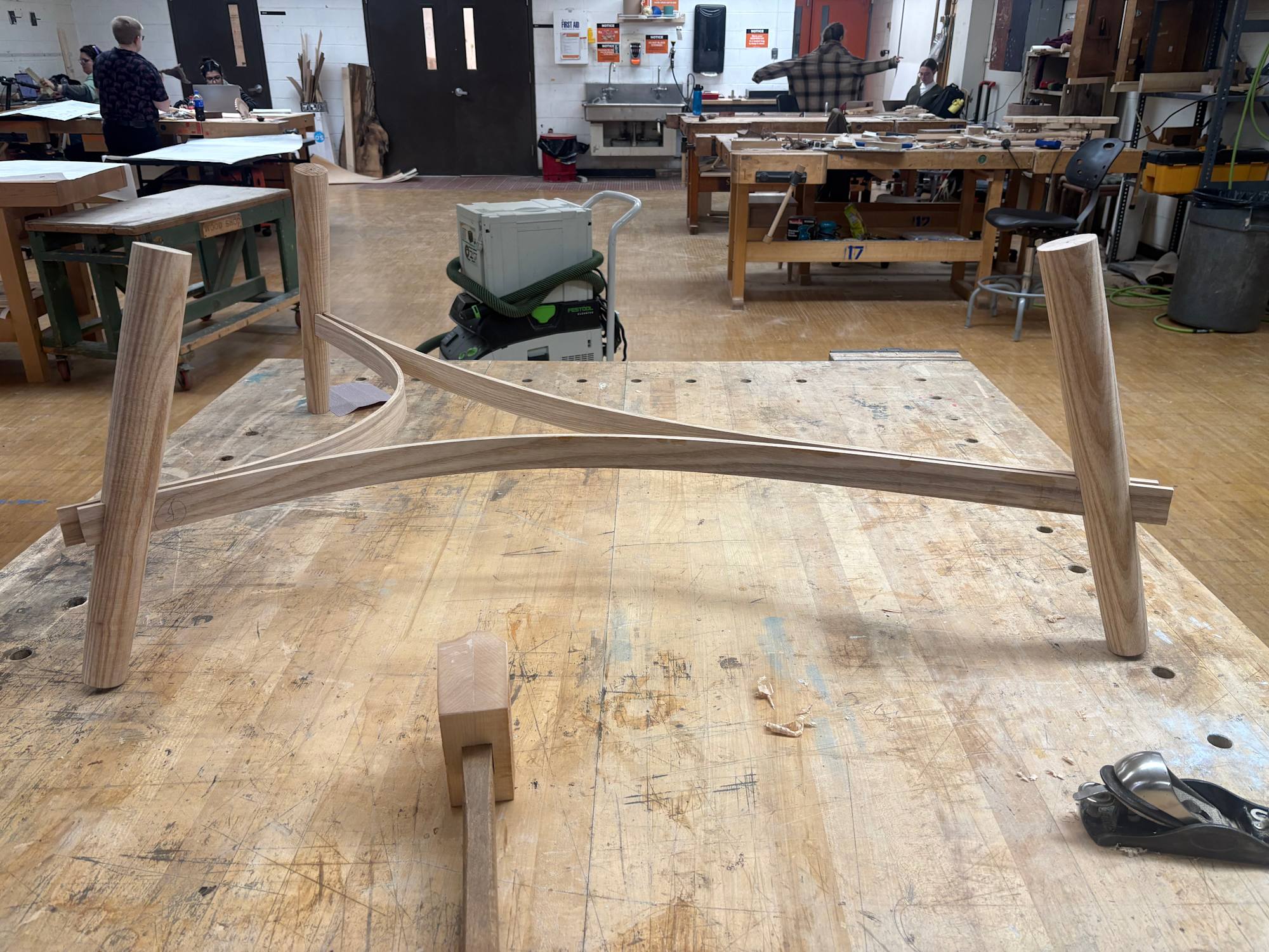 Bent coffee table prototype