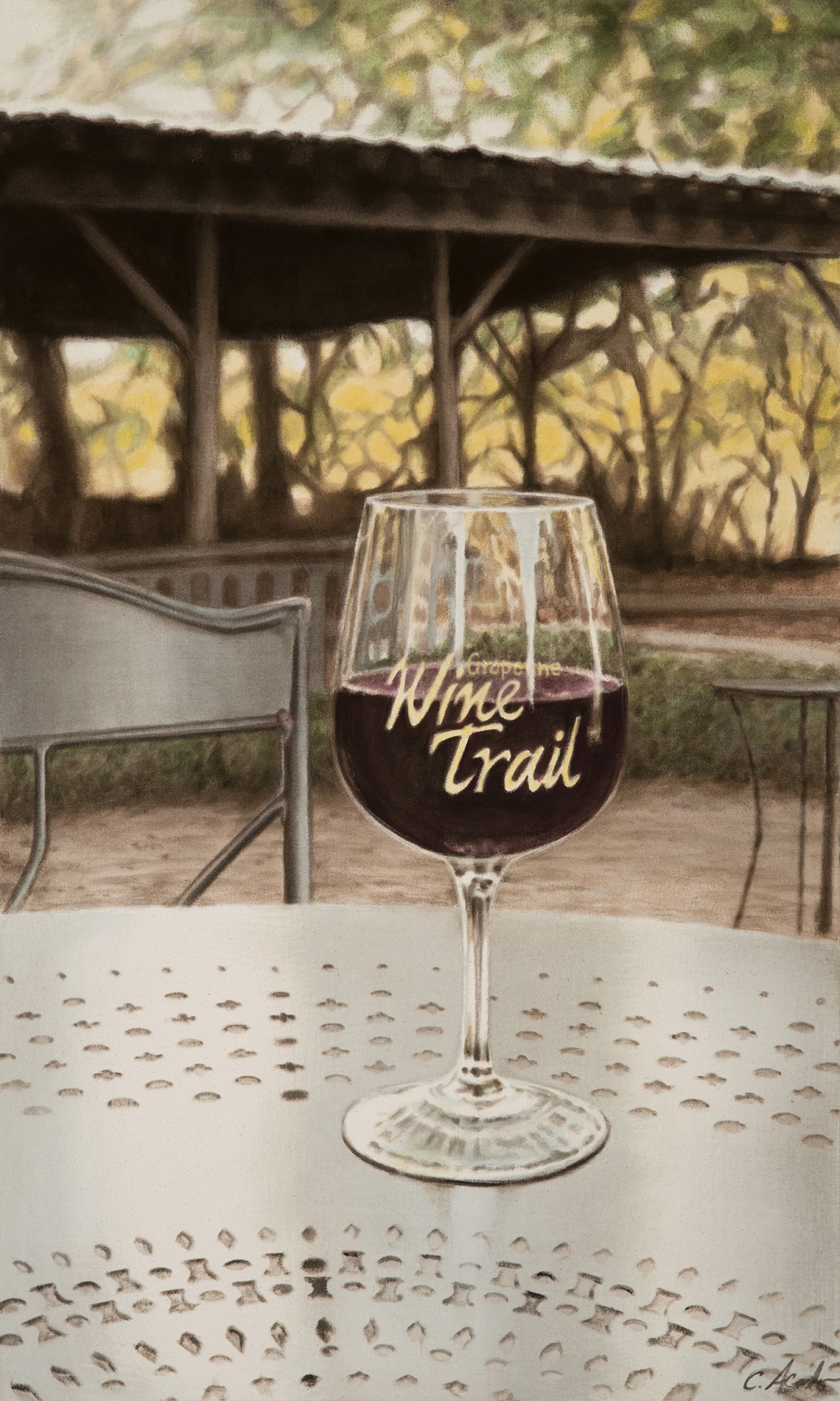 Grapevine wine top