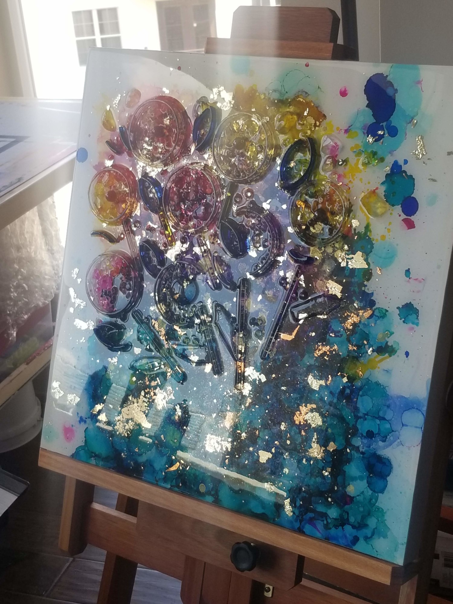 Simple Resin Swipe / Fluid Art / Epoxy Resin Art / Abstract Art