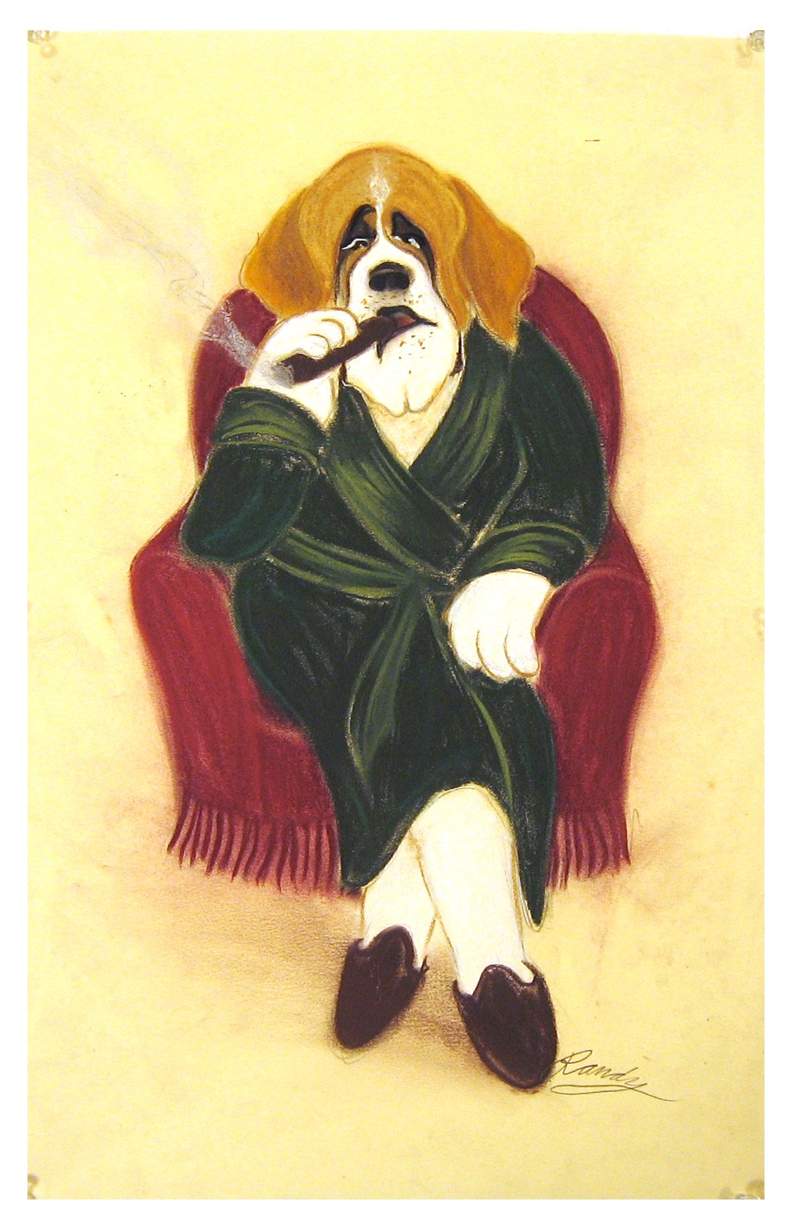 Dog in smoking jacket discount