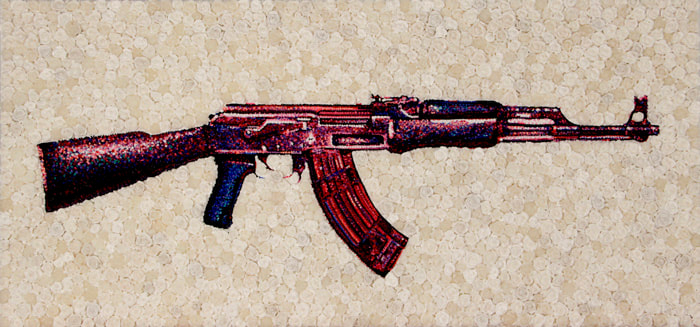The Gun in Roses- AK47 by Lisa Alonzo | Artwork Archive