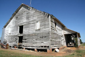 Old Barn and Car