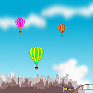 Balloons Over the City