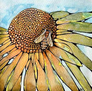 Sunflower & Bee