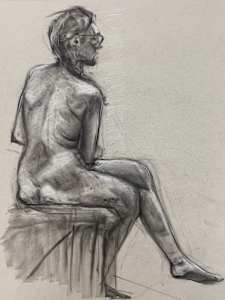 williams, pan pastel, 2023, figure drawing