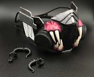 Mask and Tentacle Earrings
