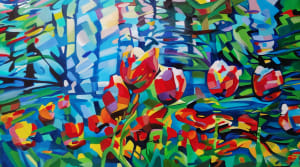 "Blooms among the planes"