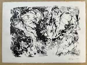 Wild Grapes - Lithography Stone Print