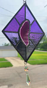 Agate Geode Panel - Purple